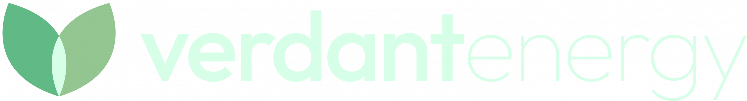 Verdant Energy logo. 'Verdant Energy' in green text with a V-shaped leaf to the left of it.